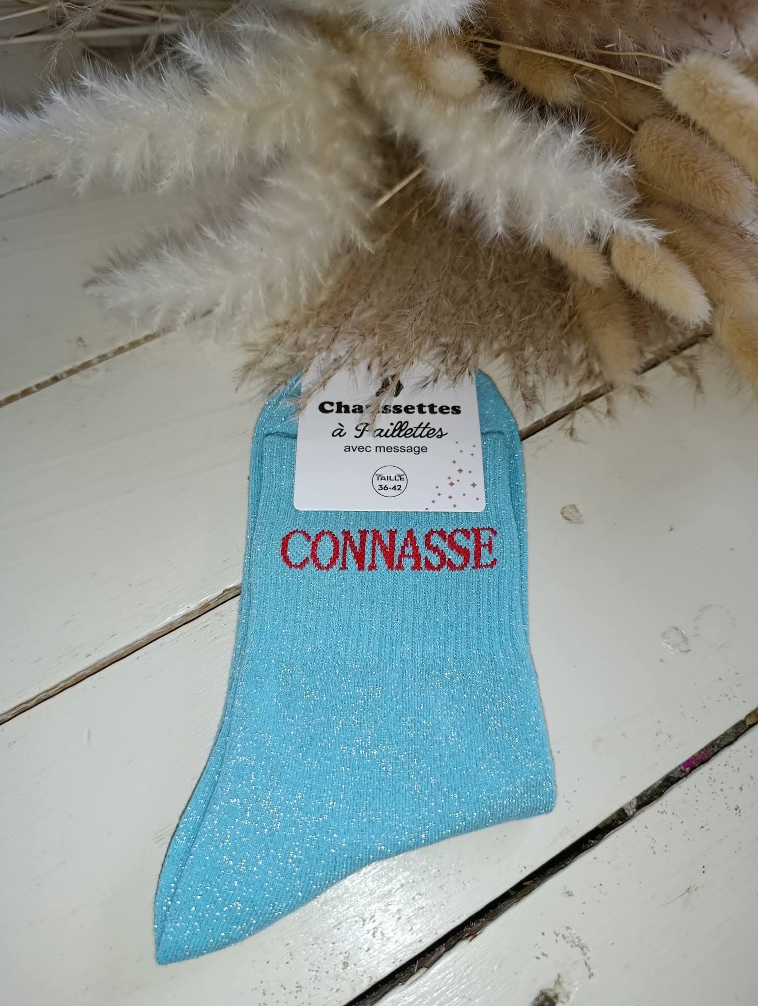 Chaussettes à paillettes connasse