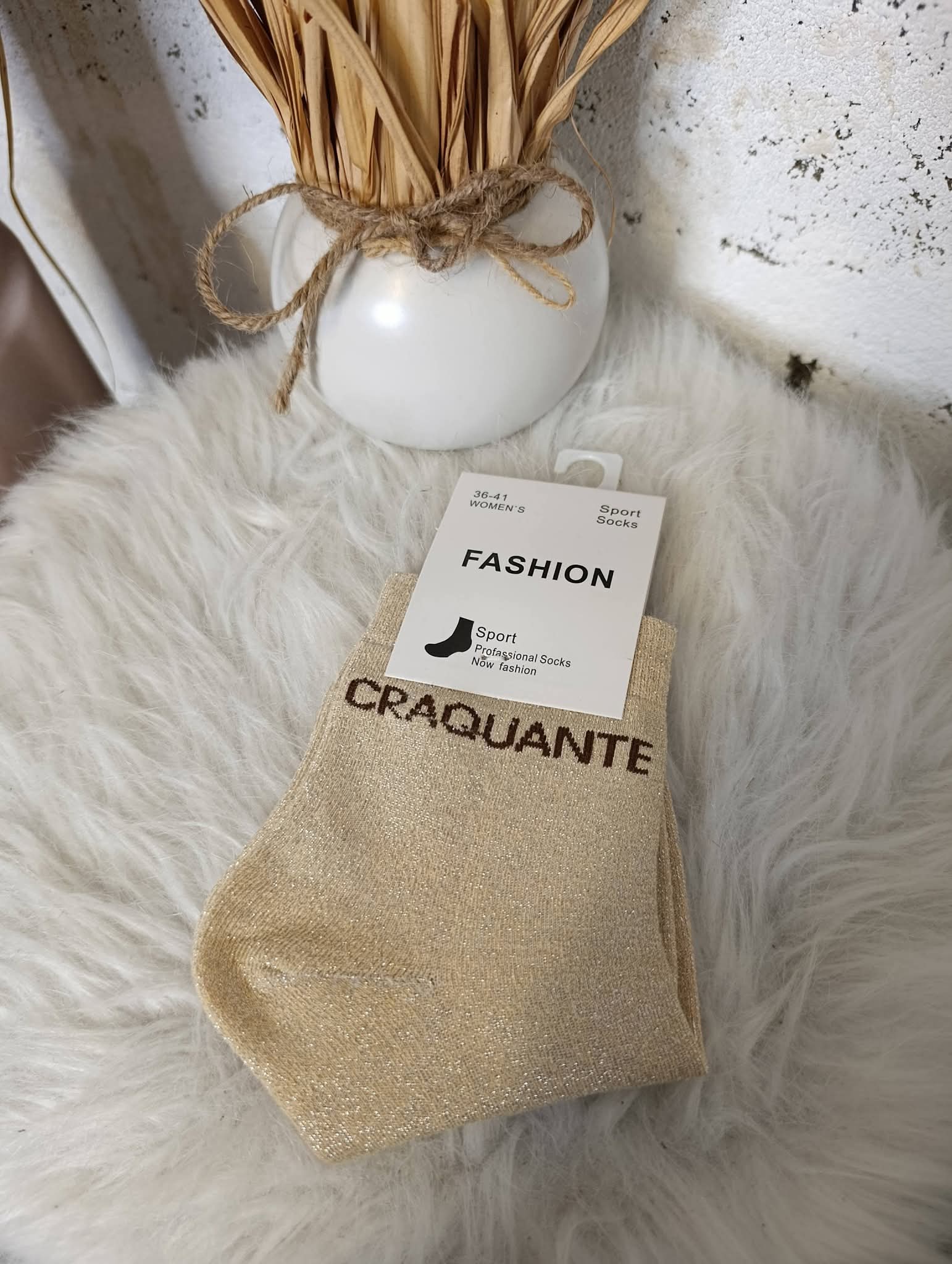Chaussettes à paillettes craquante