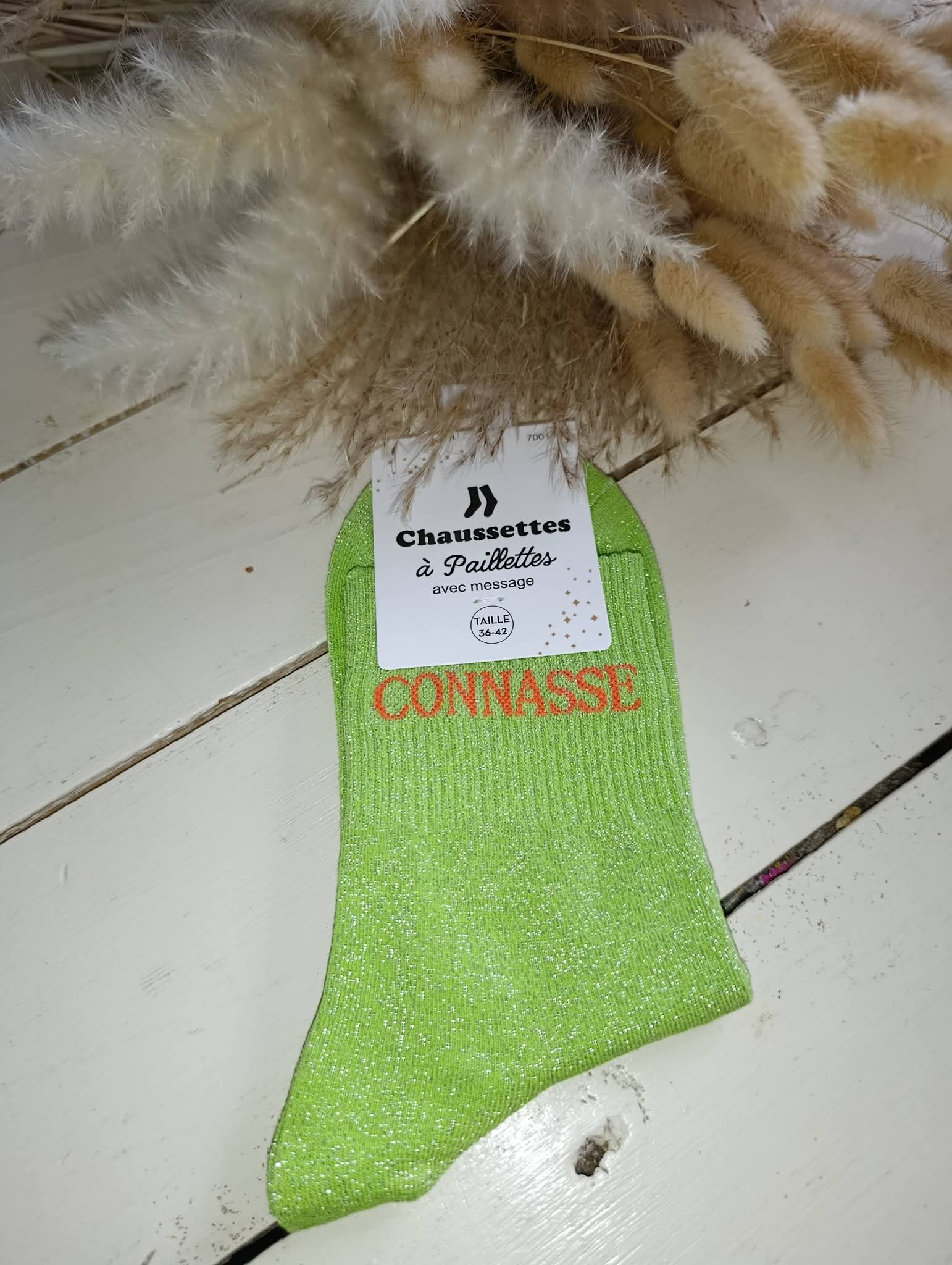 Chaussettes à paillettes connasse