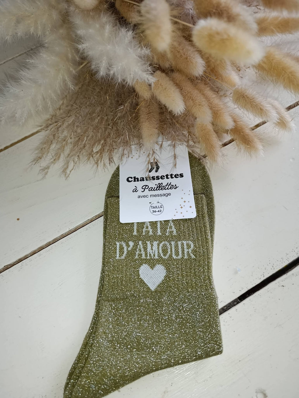 Chaussettes à paillettes tata d'amour