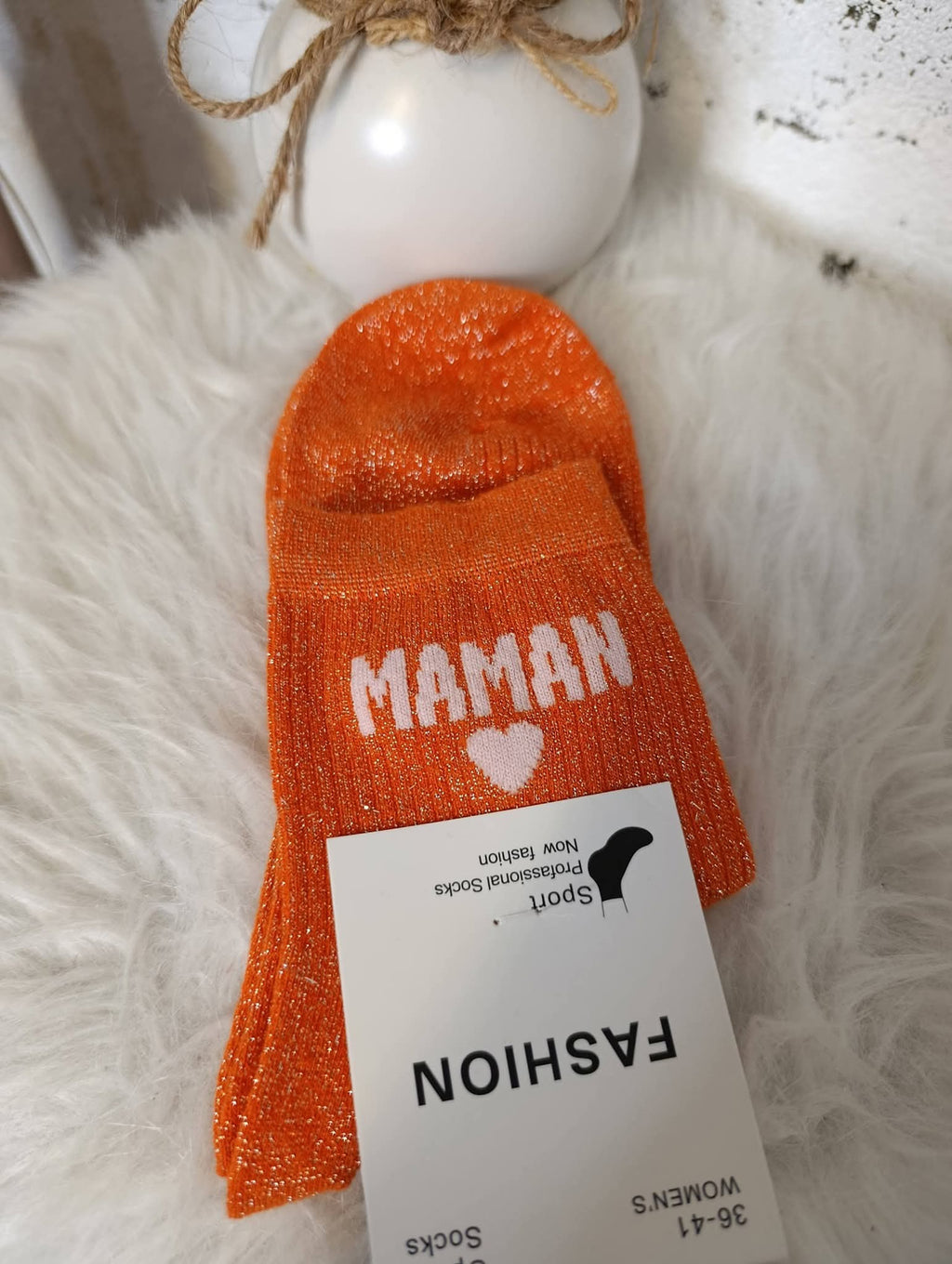 Chaussettes à paillettes maman
