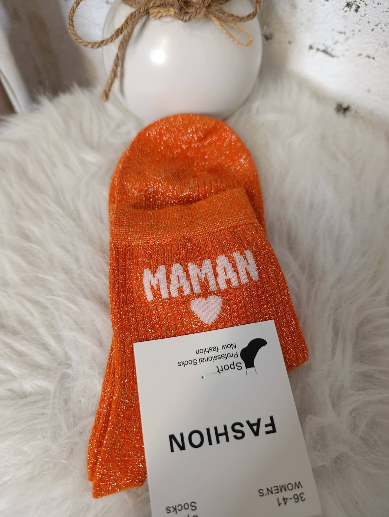 Chaussettes à paillettes maman