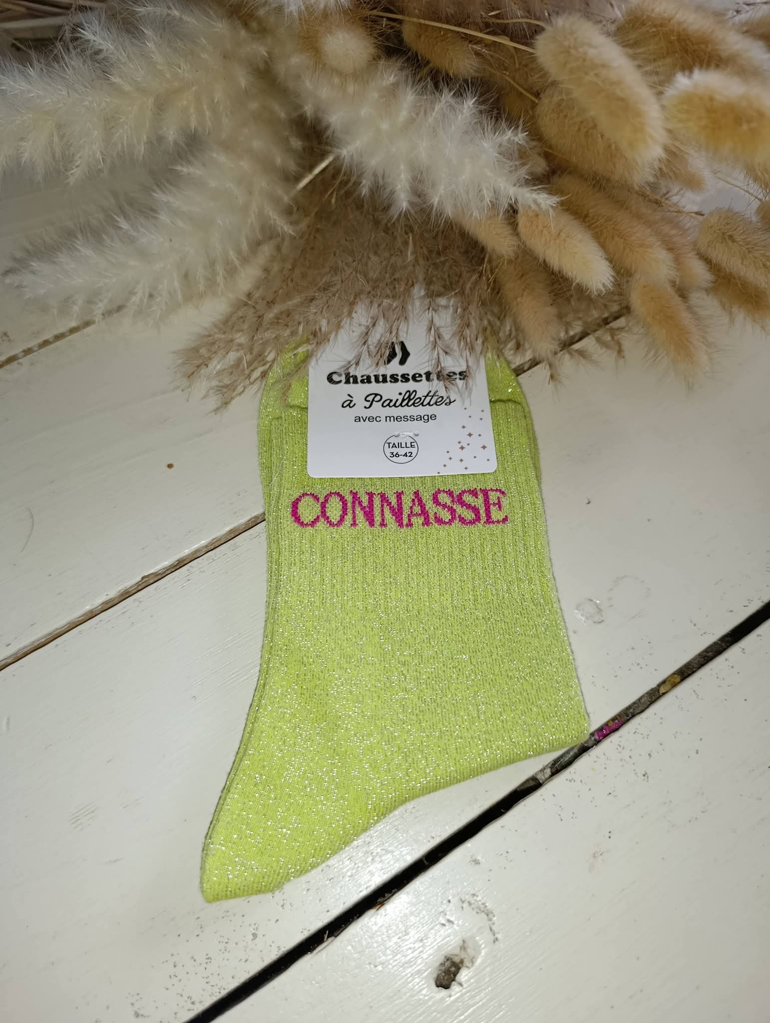 Chaussettes à paillettes connasse
