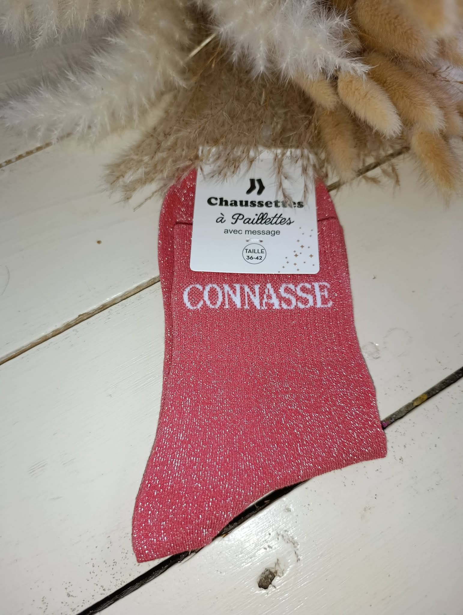 Chaussettes à paillettes connasse