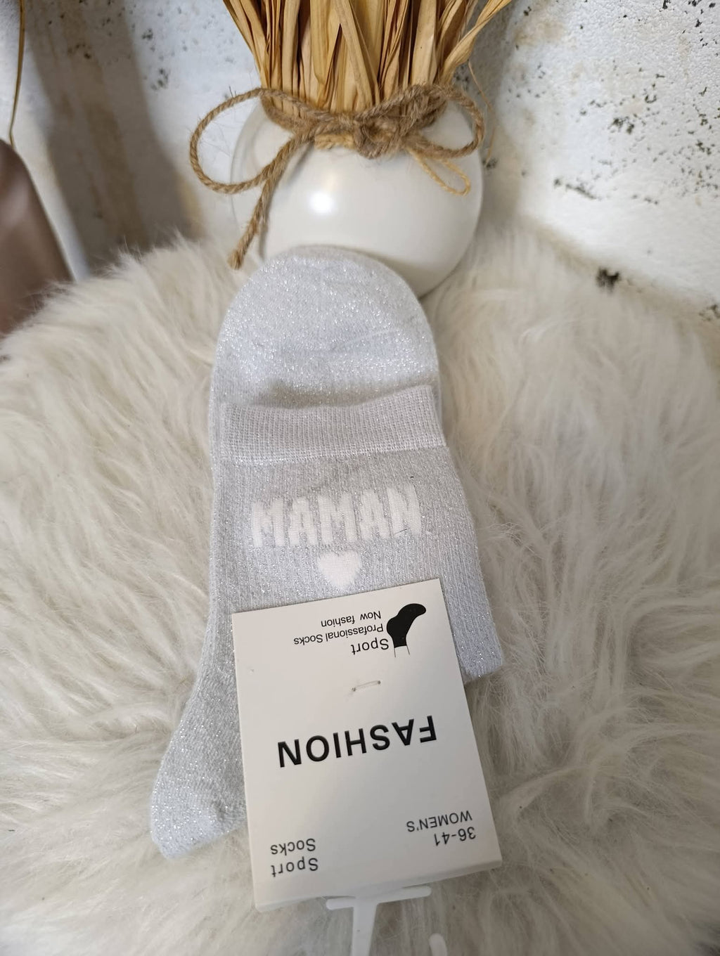Chaussettes à paillettes maman