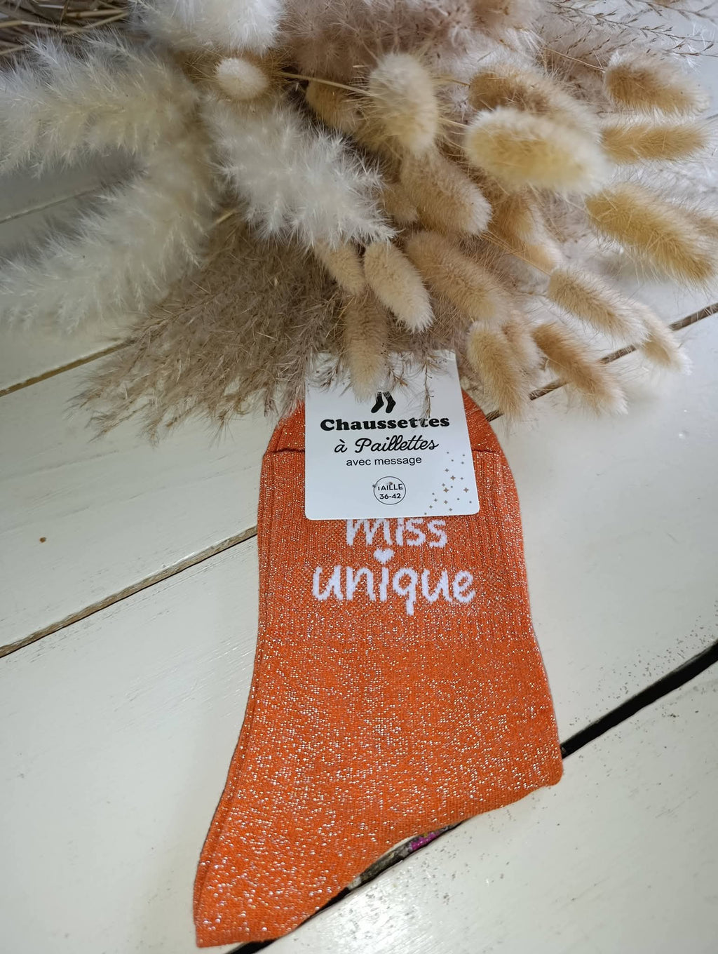 Chaussettes à paillettes miss unique
