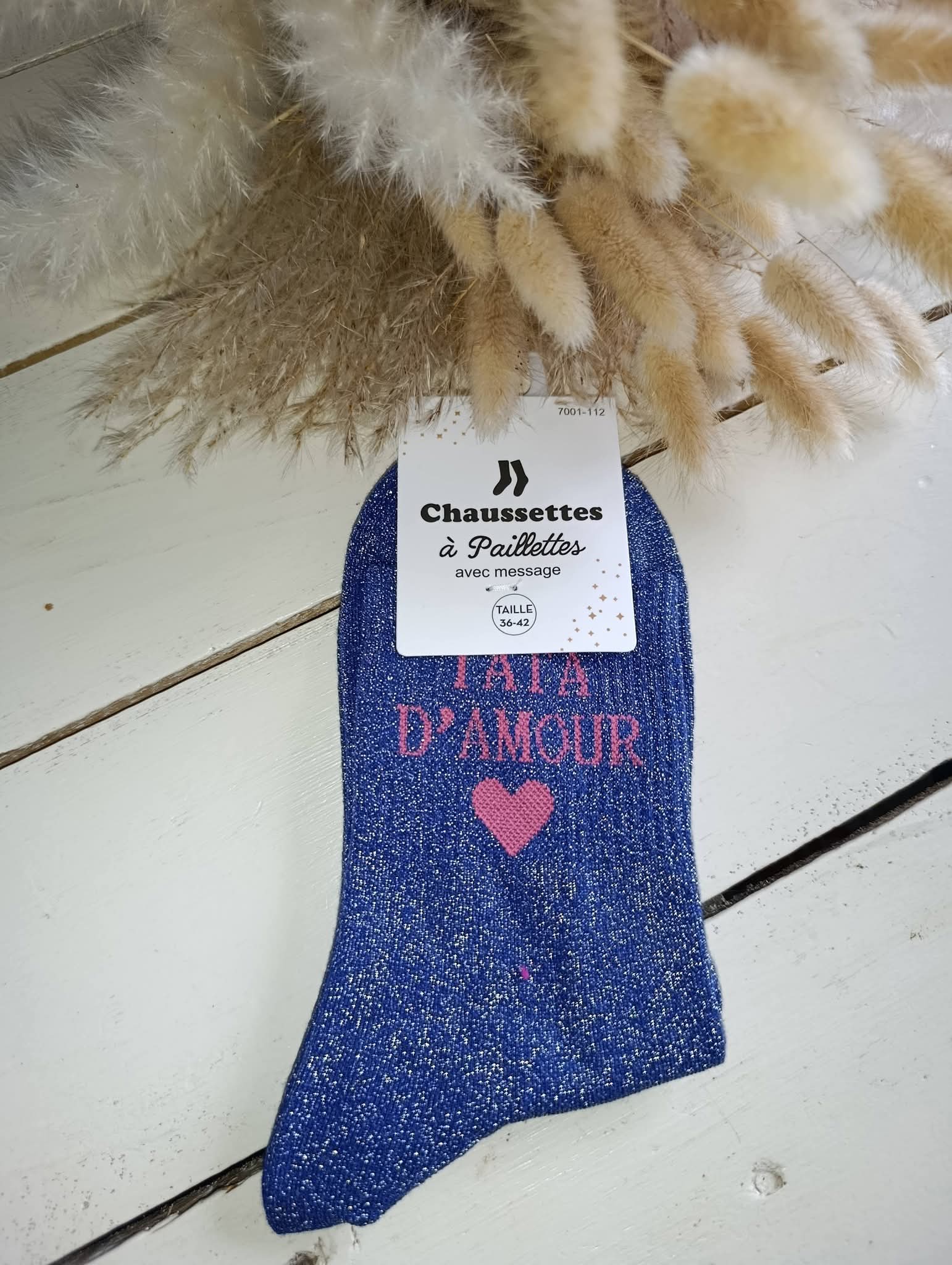 Chaussettes à paillettes tata d'amour