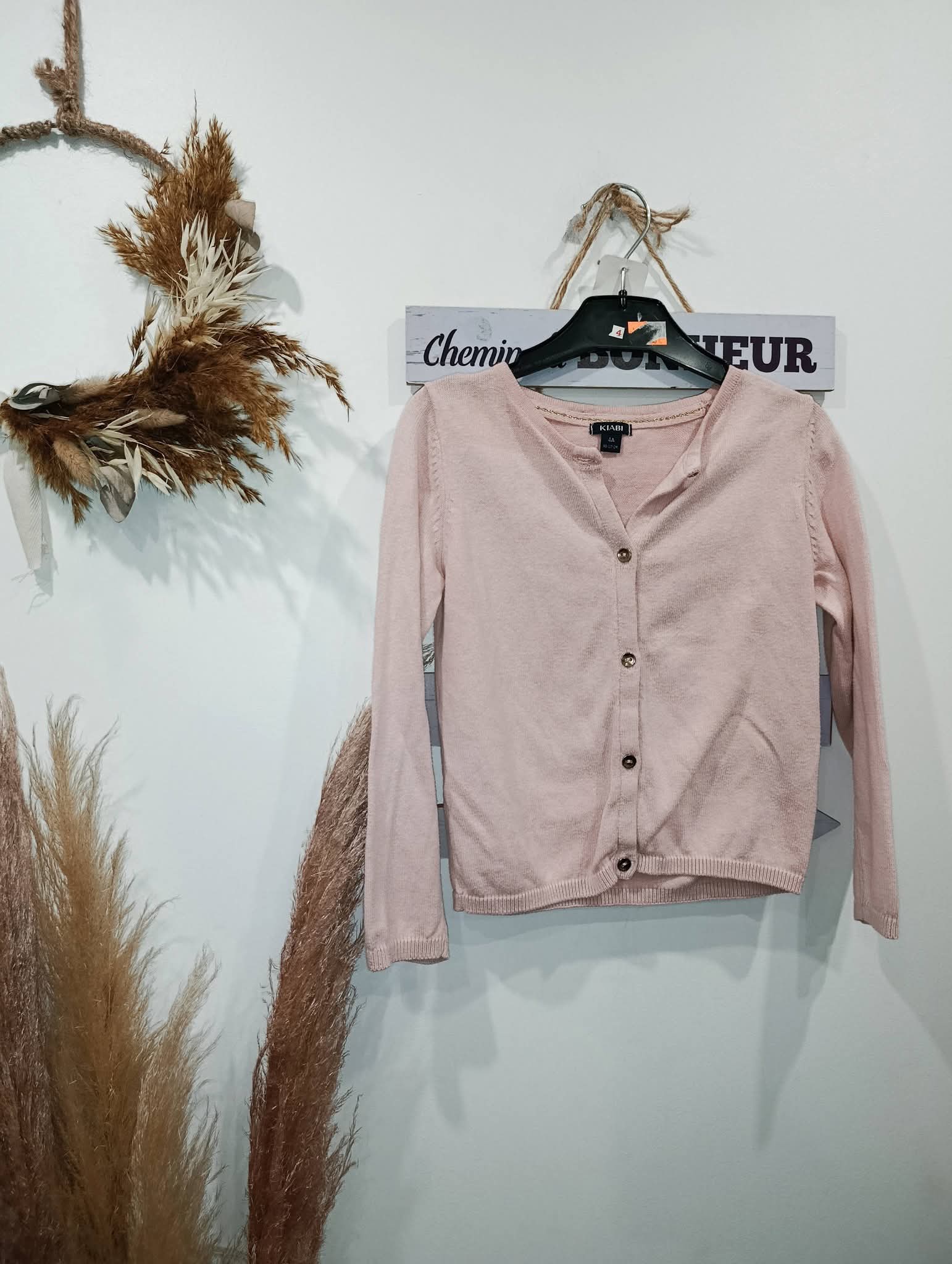 Gilet fin rose