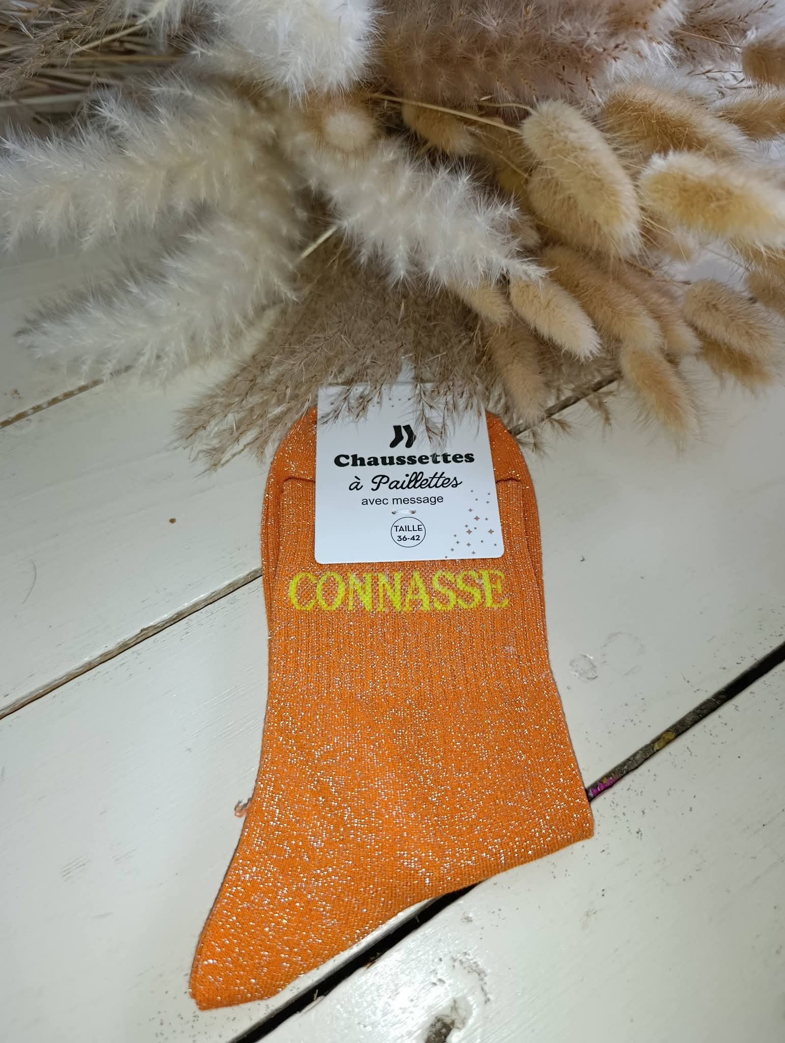 Chaussettes à paillettes connasse