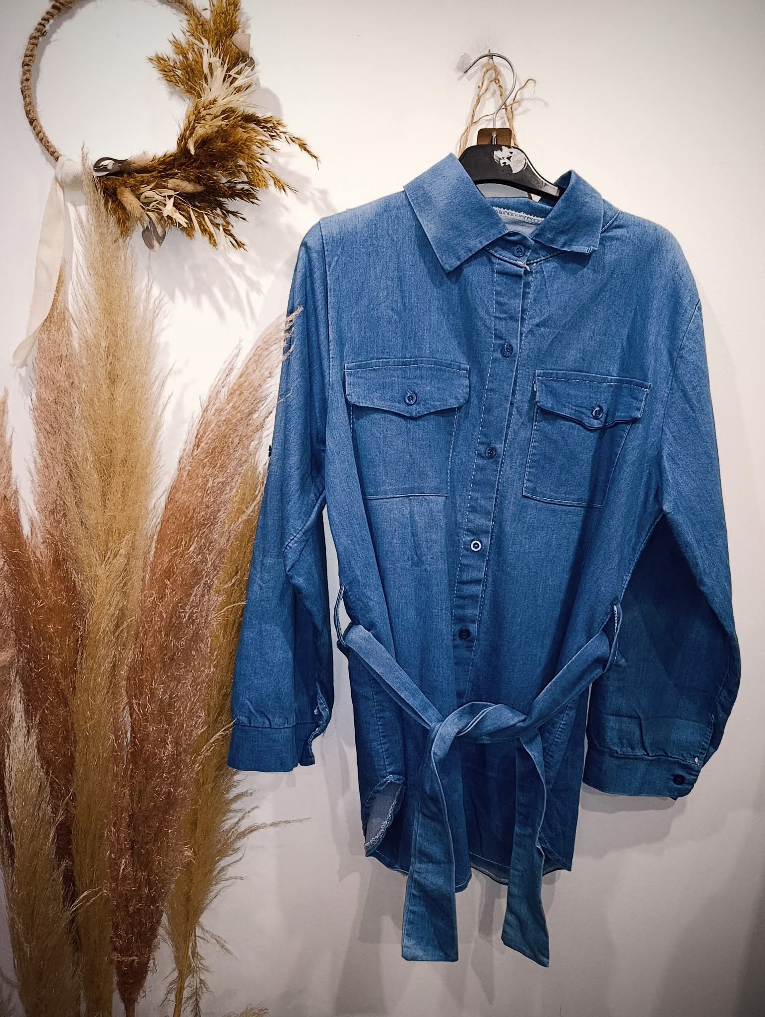 Robe tunique en jeans