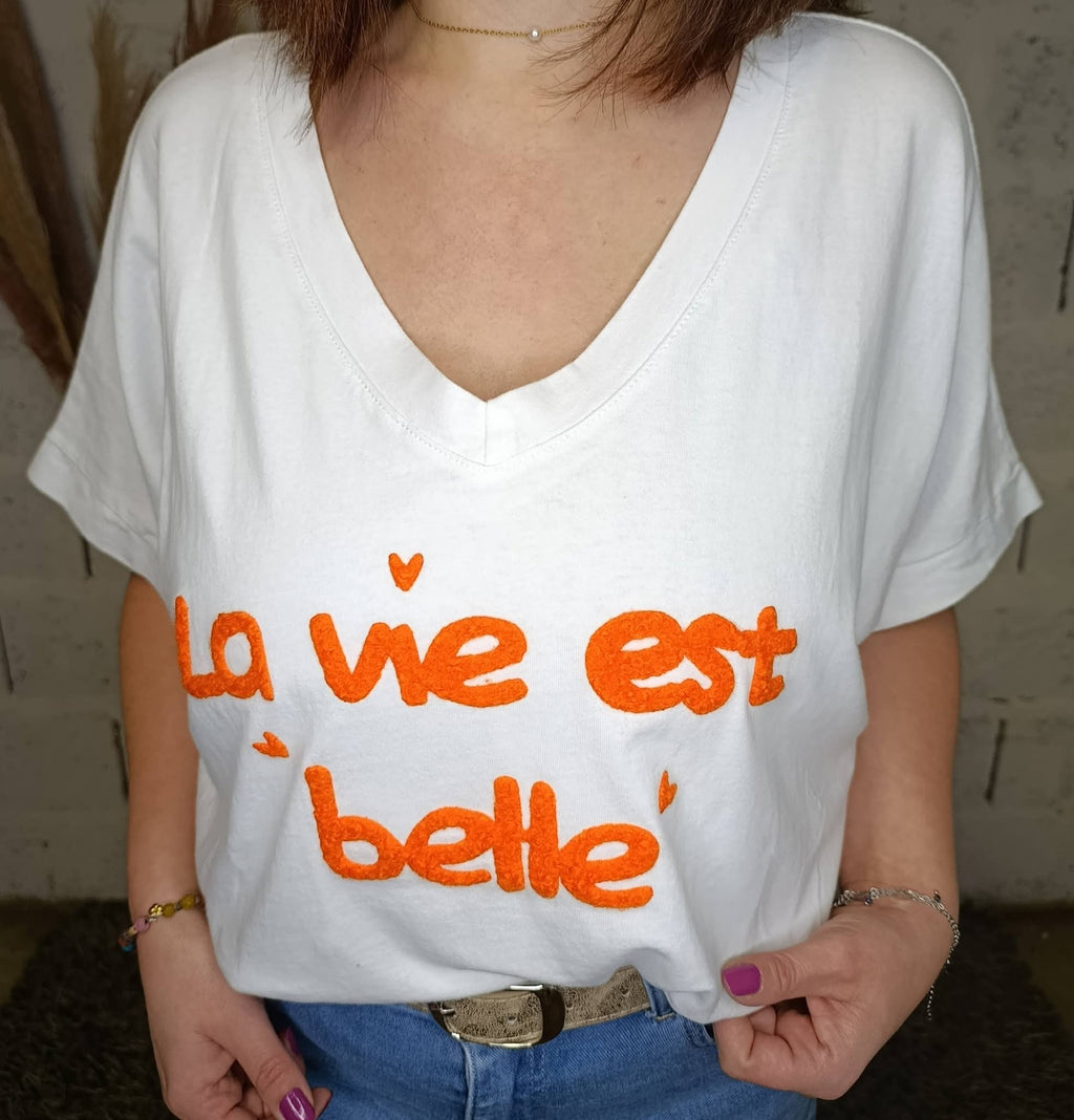 Tee-shirt "la vie est belle"