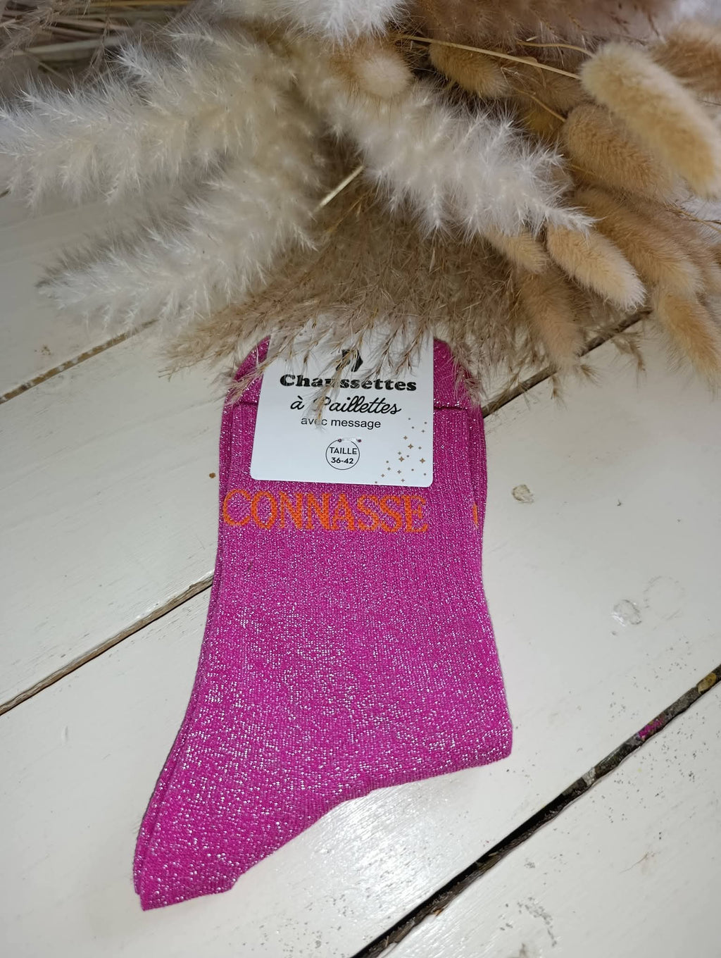 Chaussettes à paillettes connasse