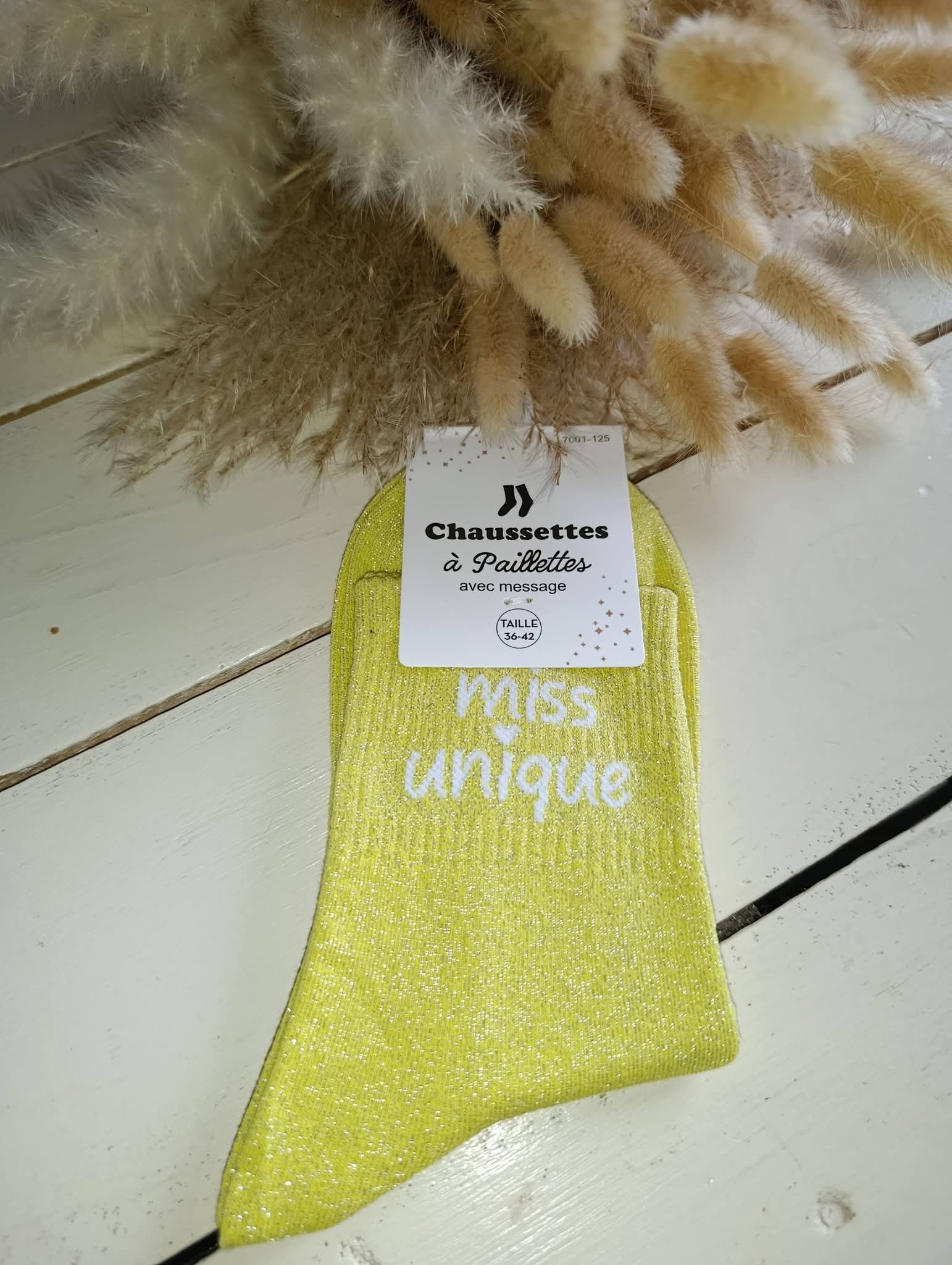 Chaussettes à paillettes miss unique
