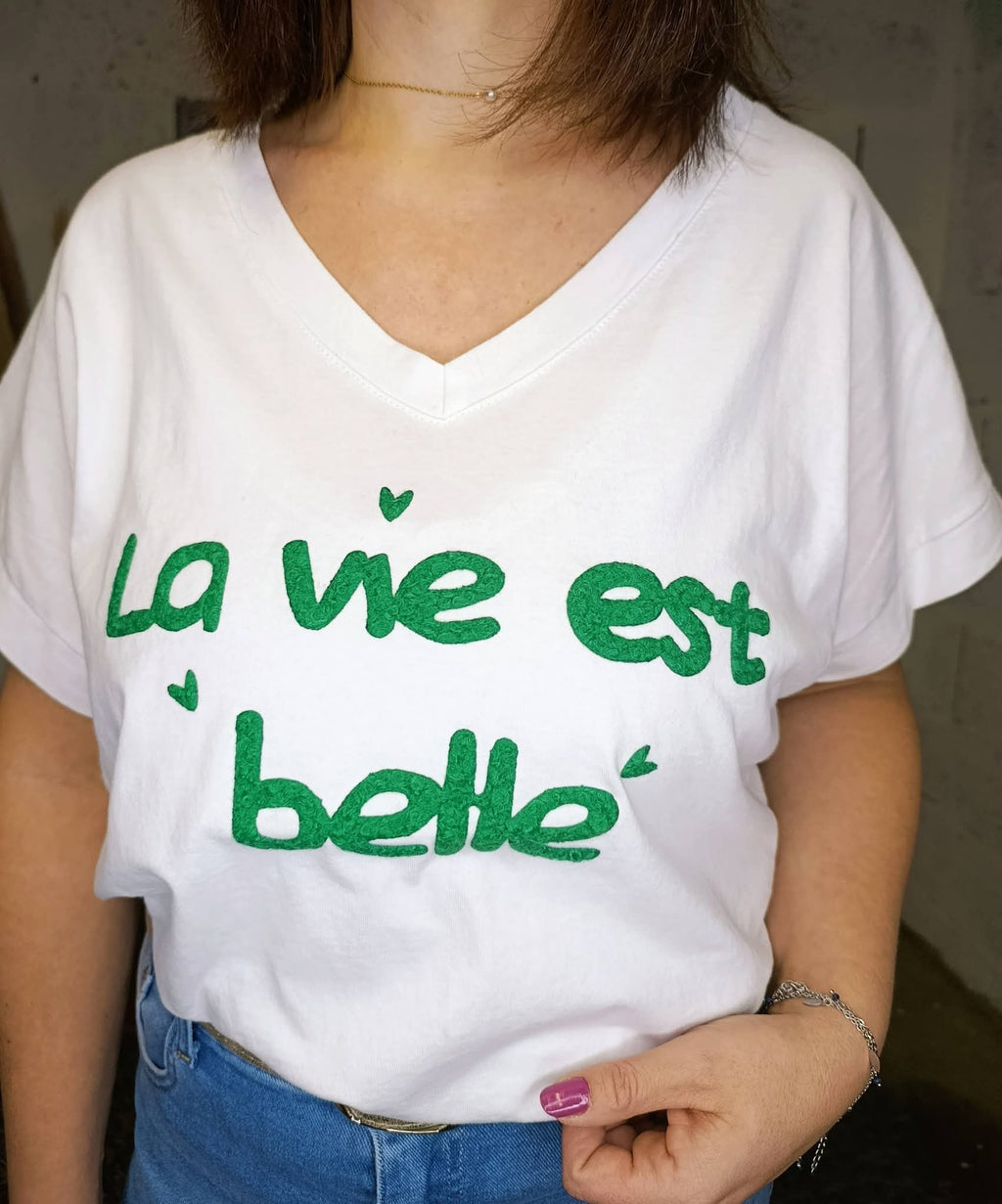 Tee-shirt "la vie est belle"